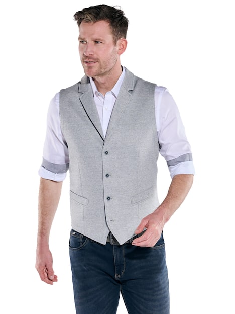 engbers Herren Sakko-Weste regular , Hellgrau