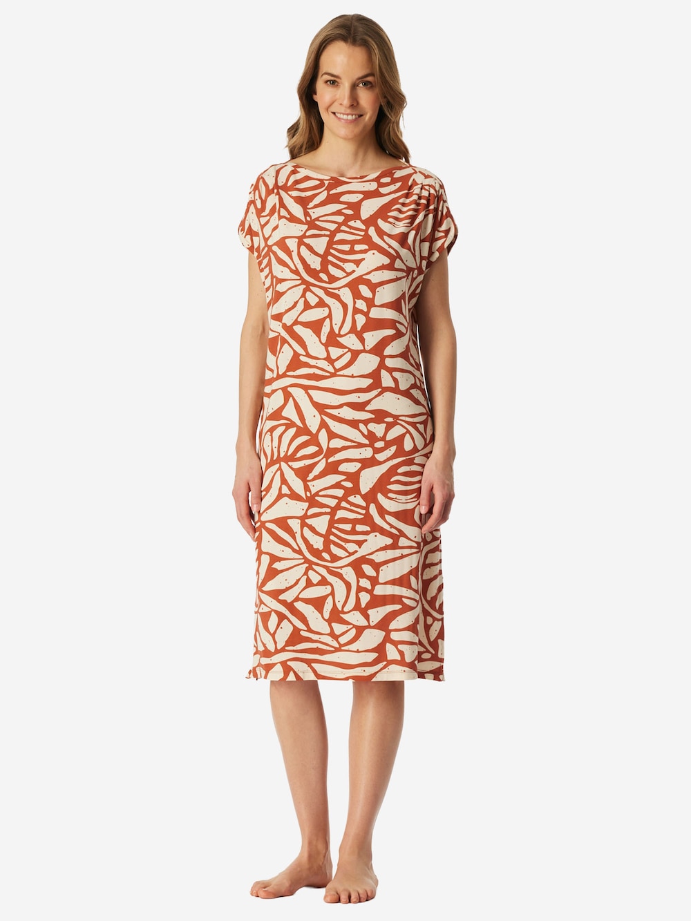 Schiesser Damen Nachthemd Selected Premium terracotta