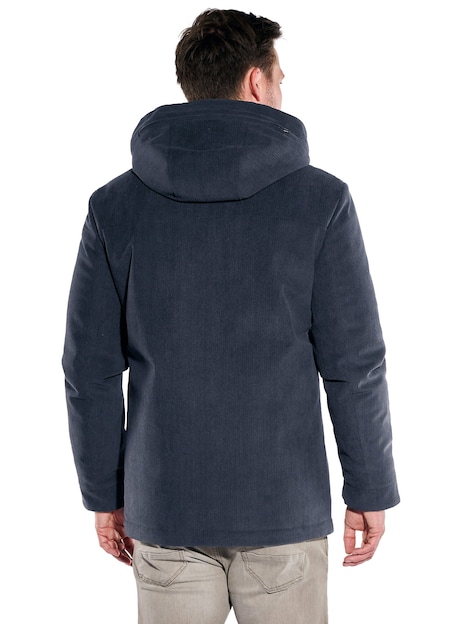 Herren Wasserabweisende Funktionsjacke mit Cord-Struktur , Saphirblau