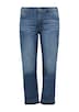Cropped Jeans / Mid Rise / Straight Fit / mit Saumdetails