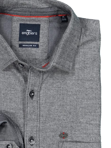 engbers Herren Langarm-Hemd regular , Anthrazit