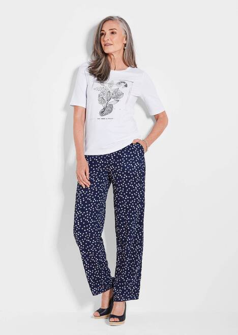 Jersey-Oberteil mit grafischem Glanzdruck