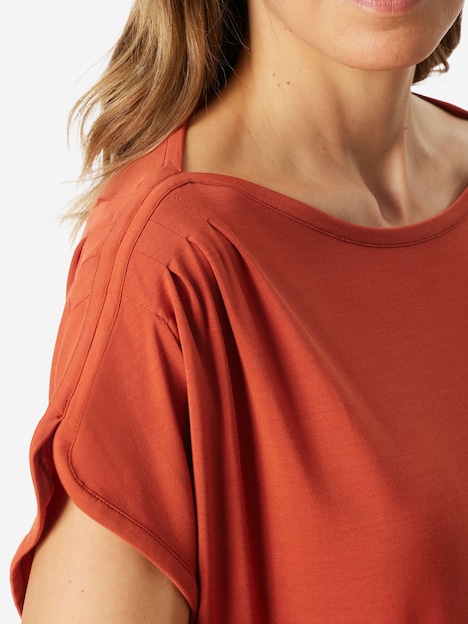 Schiesser Damen Pyjama Selected Premium terracotta