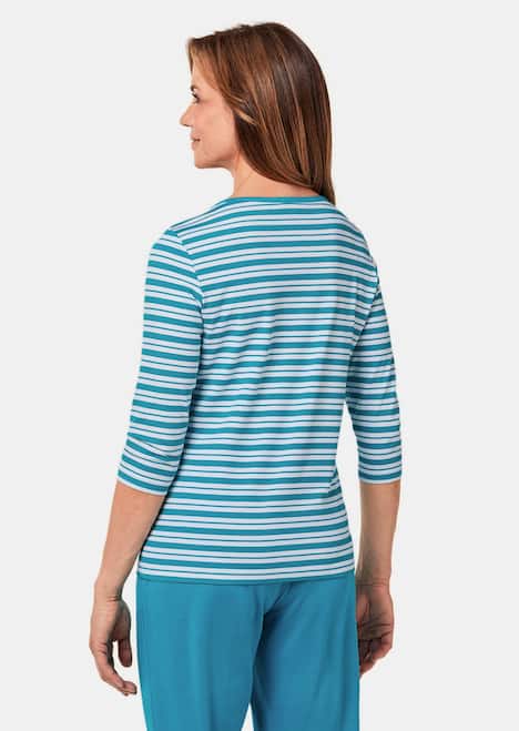 Ringelshirt mit U-Boot-Ausschnitt