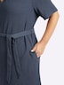 Kleid Kurzarm Ohne Kragen