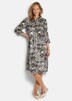 Viskosekleid mit Bicolor-Print