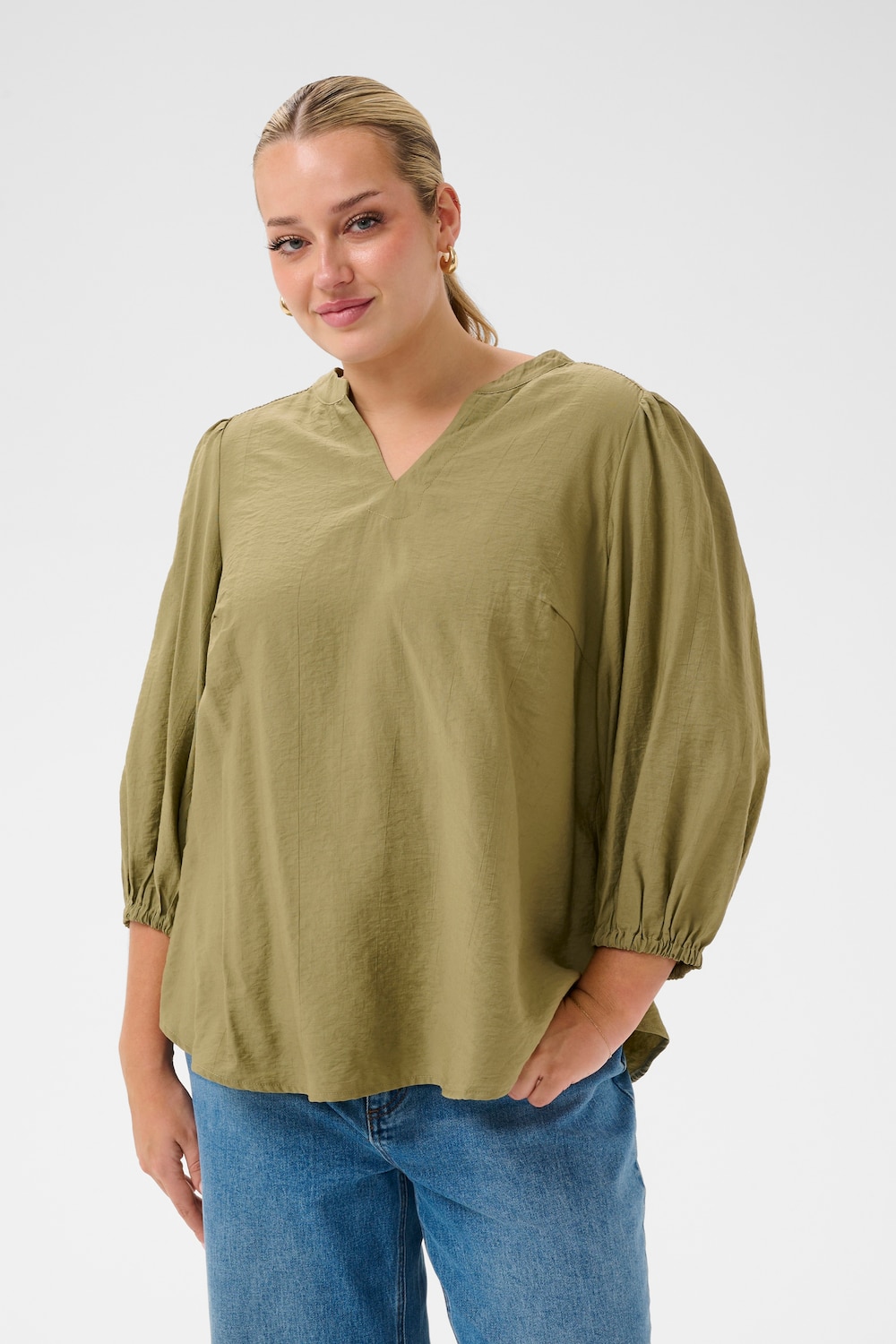 Langarm-Bluse Regular fit