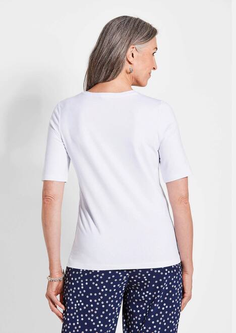 Jersey-Oberteil mit grafischem Glanzdruck