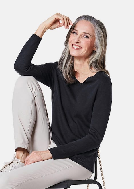 Pullover mit V-Ausschnitt