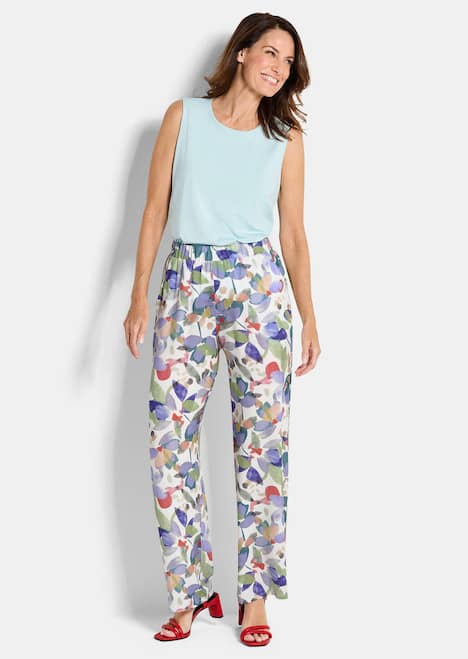 Schlupfhose mit floralem Print