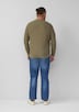 Strickpullover mit Flammgarnstruktur und Rollkante