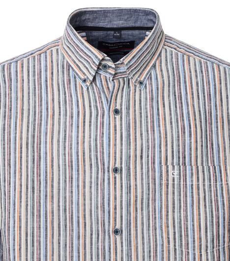 Leinenhemd gestreift Casual Fit