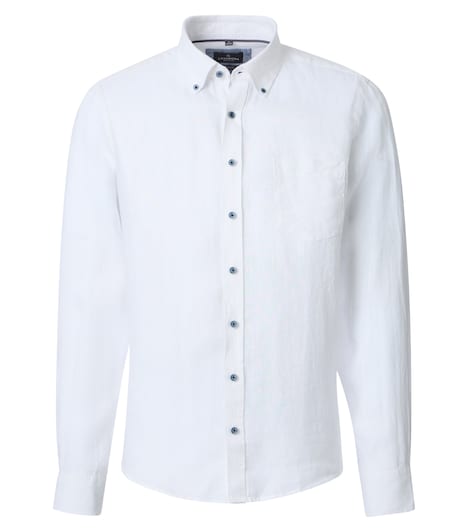 Leinenhemd uni Casual Fit