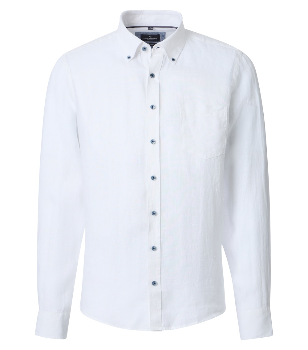 Leinenhemd uni Casual Fit