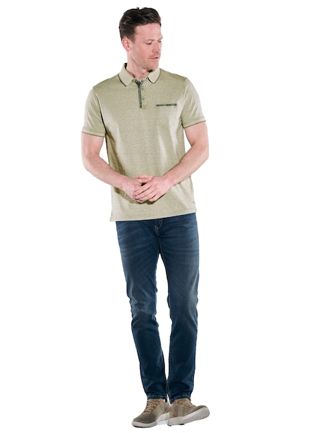 Herren Poloshirt , Braunbeige