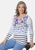 Blütenreicher Druckpullover