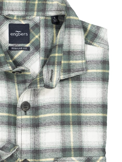 engbers Herren Langarm-Hemd kariert , Gruen