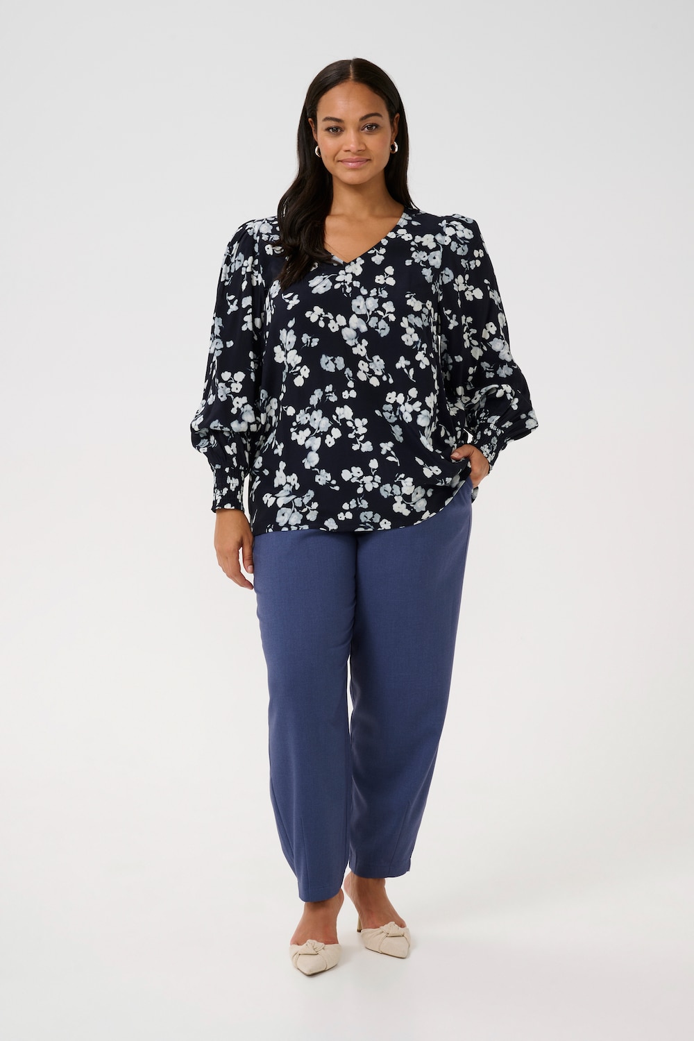 Langarm-Bluse Regular fit