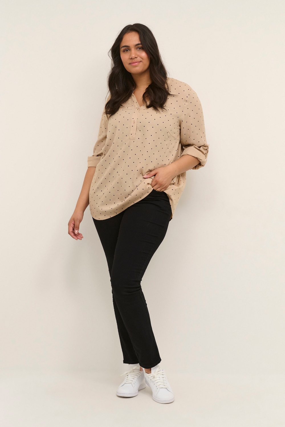 Langarm-Bluse Regular fit
