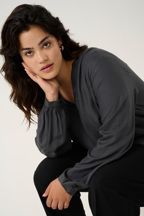 Langarm-Bluse Regular fit