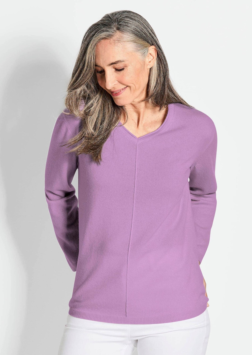 Basicpullover mit V-Ausschnitt