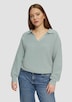 Strukturierter Pullover mit Polokragen