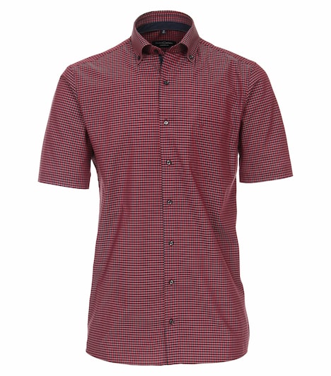 Businesshemd Kurzarm kariert Comfort Fit