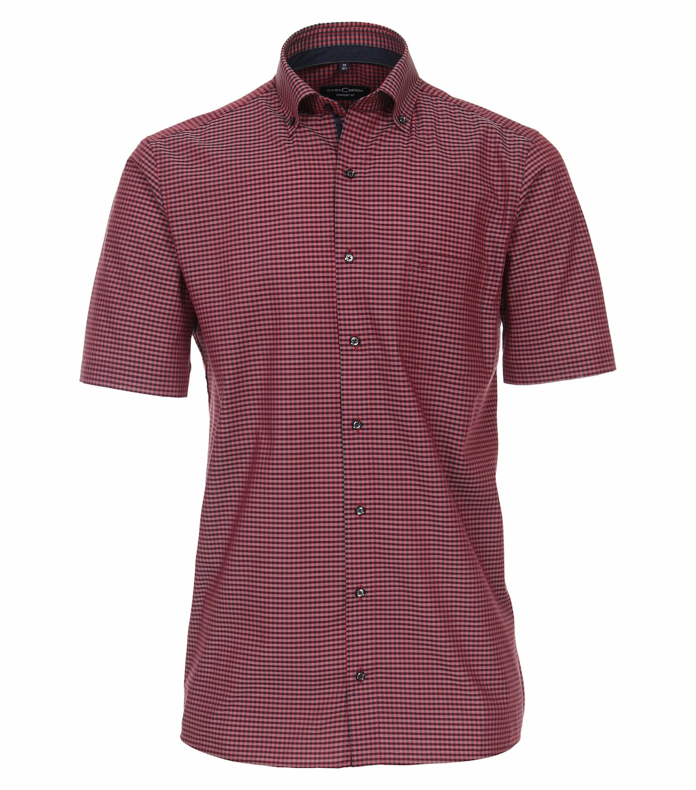 Businesshemd Kurzarm kariert Comfort Fit