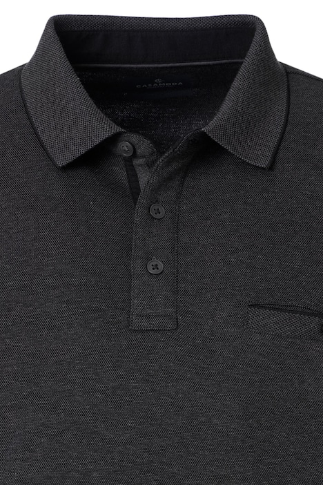 Polo-Shirt Langarm uni
