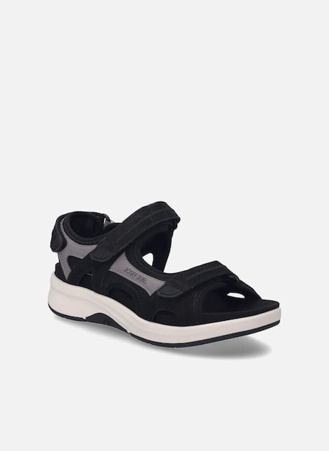 Damen Sandale Estelle 02, schwarz-grau