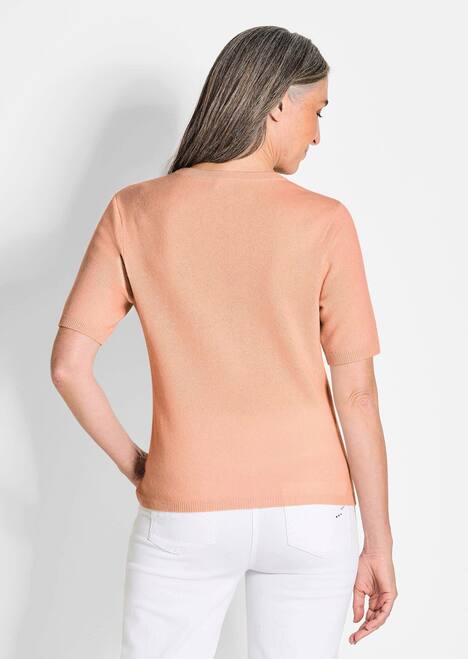 GOLDNER Pullover van kasjmier met ronde hals Pullover van kasjmier met korte mouwen en ronde hals