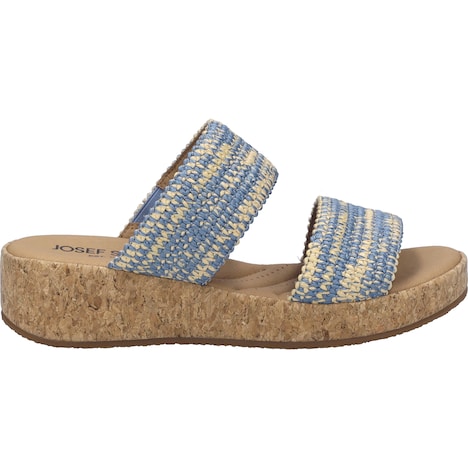 Damen Slipper Evita 02, slate blue-multi
