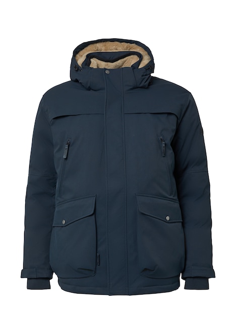 Wasserabweisender Parka mit abnehmbarer Kapuze und Fake-Fur-Futter