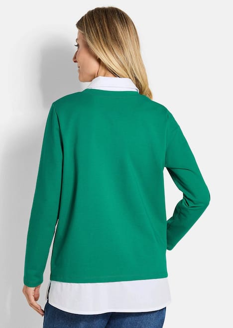 GOLDNER Sweatshirt Sweatshirt in 2-in-1-look