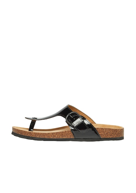Pantoletten mit feinem Glanz-Finish