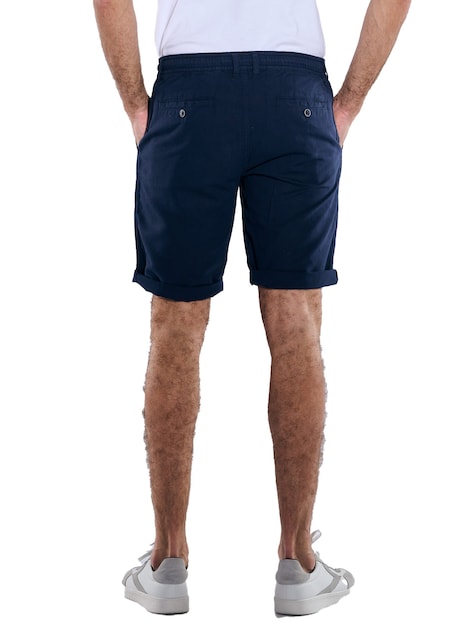 Herren Chino-Bermuda mit Tunnelzug , Marineblau