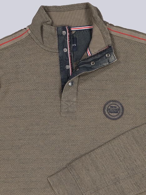 engbers Herren Sweatshirt Stehbund , Dunkelbraun