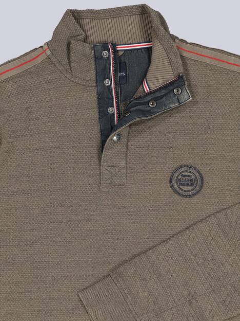 engbers Herren Sweatshirt Stehbund , Dunkelbraun