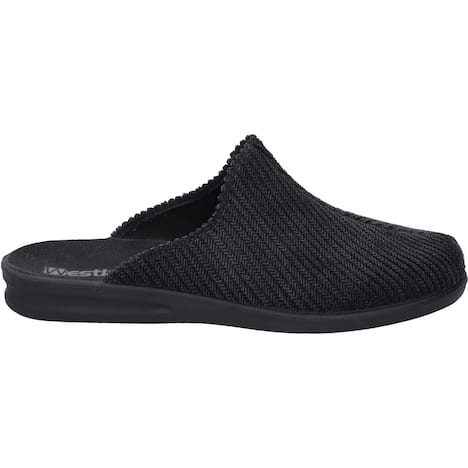 Herren Hausschuh Belfort 123, schwarz