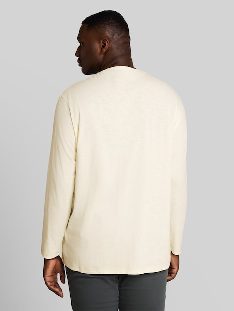Henley Langarmshirt aus Baumwolle