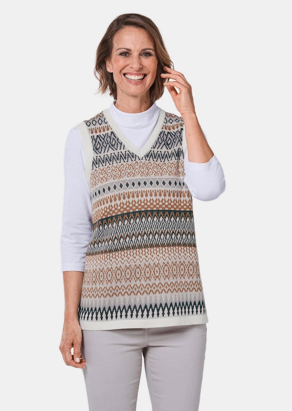Pullunder mit Jacquardmuster