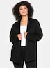 Strickjacke Langarm Uni Schalkragen