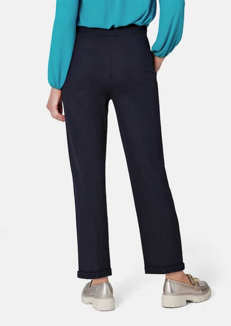 Blaue Jerseyhose CARLA aus Viskosemix