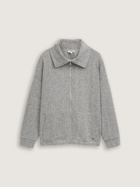 Sweatjacke mit Stehkragen