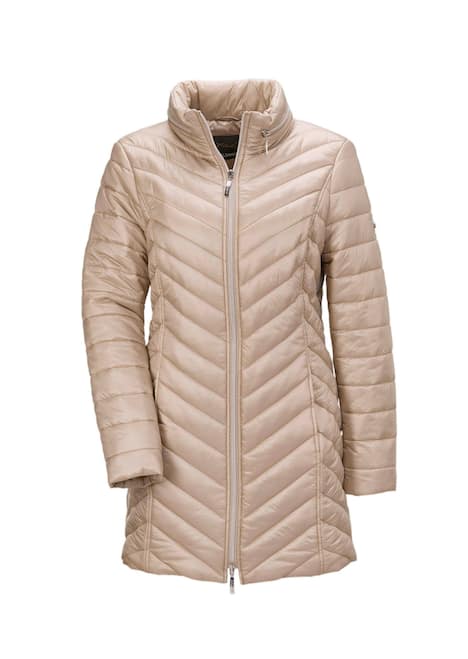 GOLDNER Gewatteerd jack Flatteus, licht, lang gewatteerd jack