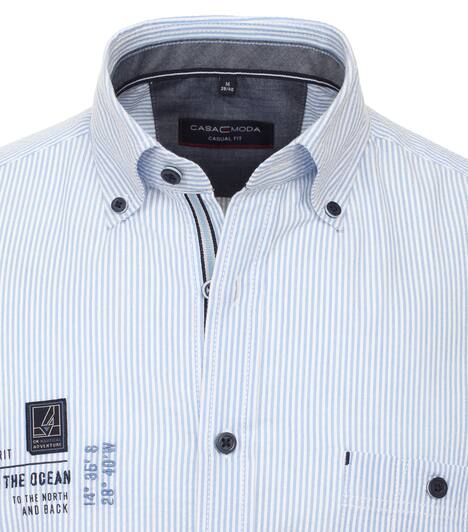 Freizeithemd Kurzarm gestreift Casual Fit