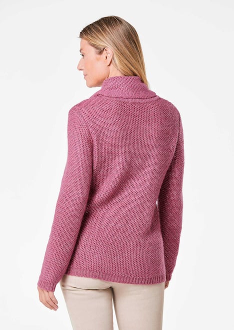 Strickpullover mit interessanter Struktur und Glitzergarn