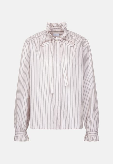 Damen Ausgestellte Bluse - Gestreift