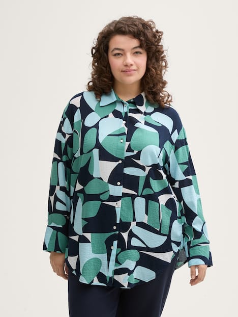 Tom Tailor Women PLUS Blusen & Shirts Plus Size - Oversize Bluse mit Muster