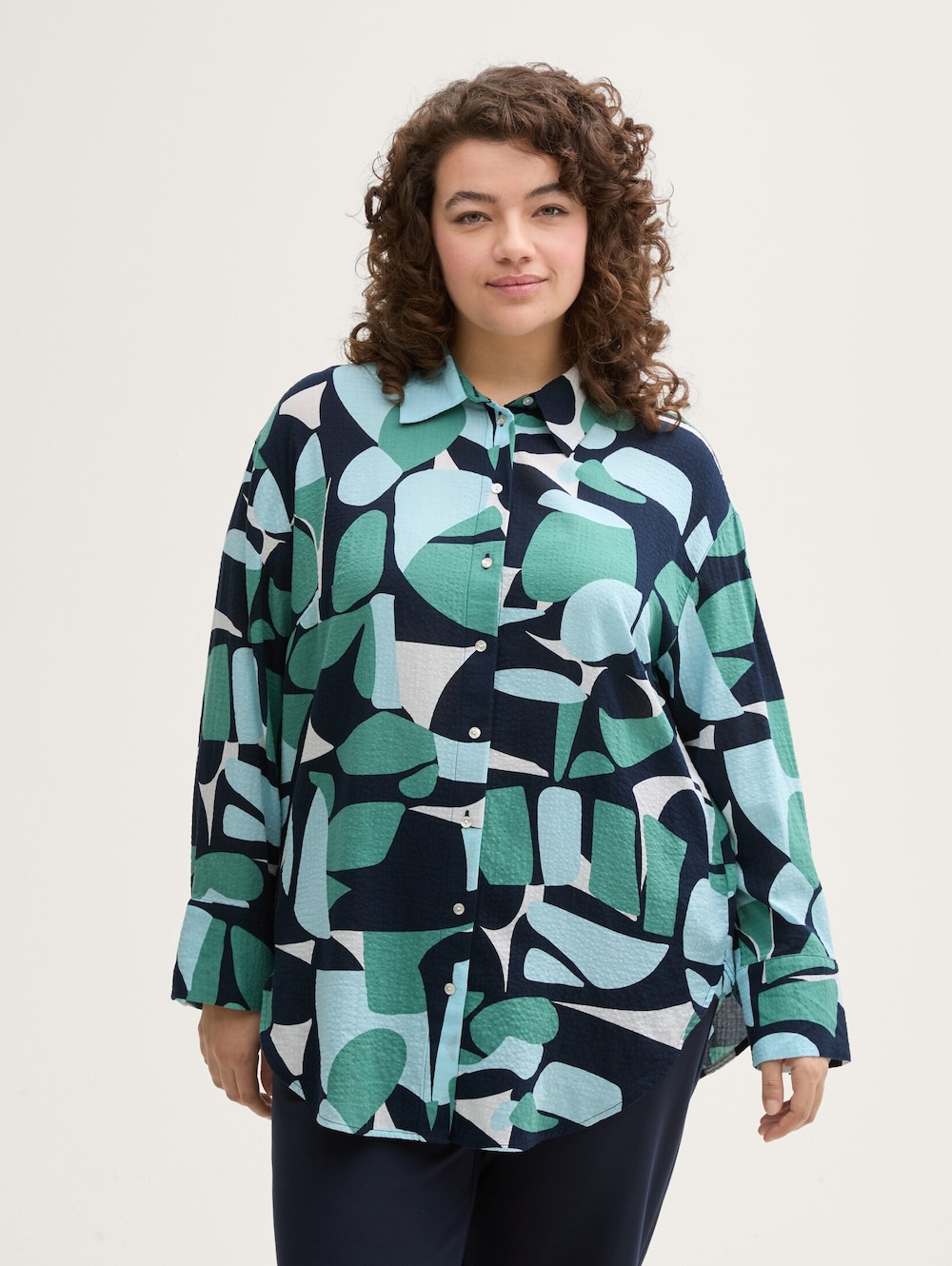 Tom Tailor Women PLUS Blusen & Shirts Plus Size - Oversize Bluse mit Muster